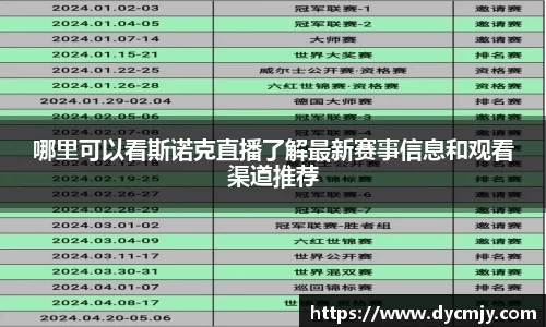 哪里可以看斯诺克直播了解最新赛事信息和观看渠道推荐